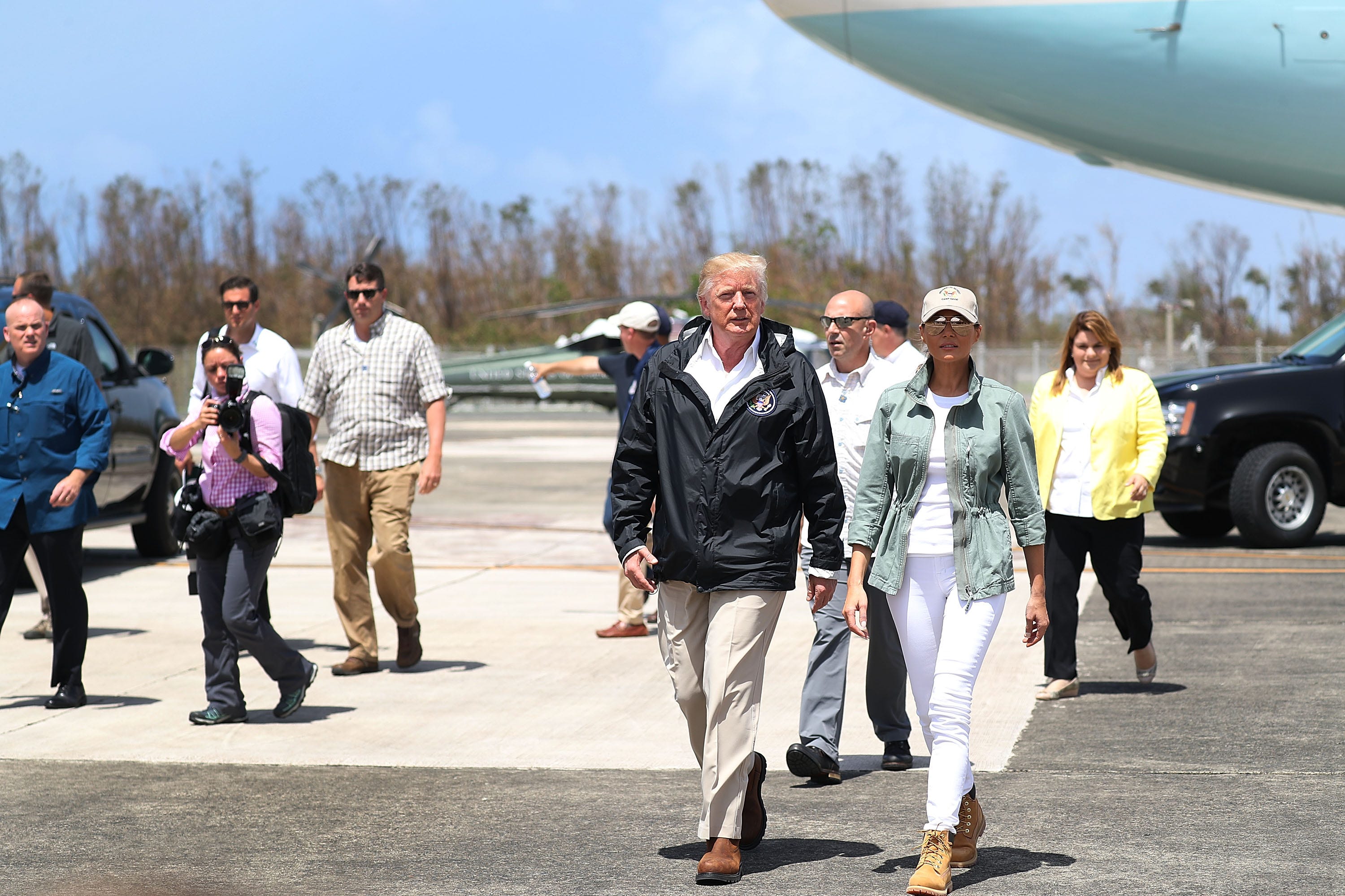 first lady wears timberland boots